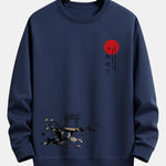 Ink Landscape Sunset Print Relax Fit Sweatshirt