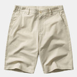 Contrast Trim Zipper Knit Polo Shirt & Cotton Chino Shorts