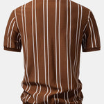 Striped Knitted Polo Shirt