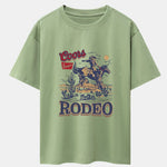 Western Cowboy Print Drop Shoulder Oversize T-Shirt