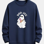 BOO JEE Ghost Print Relax Fit Sweatshirt