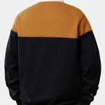 Contrast Polo Collar Sweatshirt