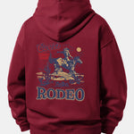 Western Cowboy Back Print Relax Fit Hoodie