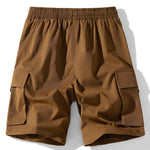3 Pieces Solid Drawstring Cargo Shorts