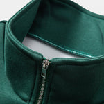 Relax Fit Contrast Color Quarter Zip Sweatshirt