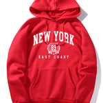 New York East Coast Print Hoodie