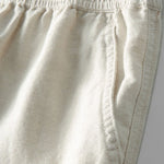 Stripe Johnny Collar Open Knit Polo & Straight Leg Linen Pants