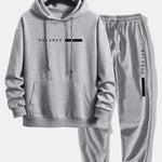 Balance Stripe Print Relax Fit Hoodie & Jogging Pants