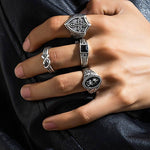 Simple Fashion Cross Ring 4Pcs/set