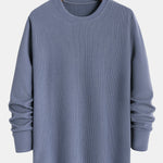 Long Sleeved Muscle Fit Ribbed T-Shirt