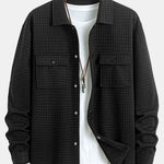 Quilted Waffle Jacquard Overshirt