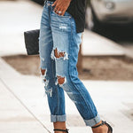 Margovil Pixie Rolled Hem Ripped Jeans