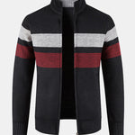 Striped Zip Up Sweater