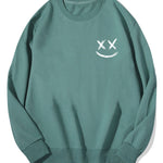 Smiley Print Cotton Sweatshirt
