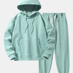 Basic Heavy Weight Drop Shoulder Relaxed Hoodie & Jogger Pants