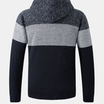 Color Block Hooded Sweater