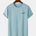 Mountain Graphic Print Arc Hem T-Shirt