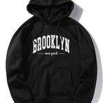 Brooklyn Letter Print Hoodie & Jogger Pants