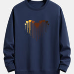Dissolving Heart Print Relax Fit Sweatshirt