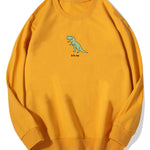 Cute Cartoon Dinosaur Print Cotton Sweatshirt