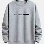 Balance Stripe Print Relax Fit Crew Neck Sweatshirt & Jogging Pants
