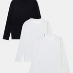 3 Pieces Basic Long Sleeve T-Shirt