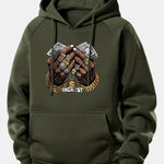 Money Hand Print Drawstring Hoodie