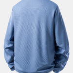 Smiley Face Print 2 In 1 Long Sleeved Waffle T-Shirt