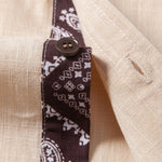 Contrast Paisley Print Linen Look Shirt & Straight Leg Linen Pants