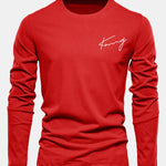 Long Sleeve King Print Cotton T-Shirt