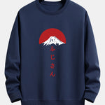 Mount Fuji Print Relax Fit Sweatshirt