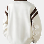 Color Block Zipper Polo Sweatshirt