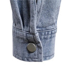 Washed Denim Overshirt With Pockets