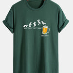 Regular Fit Beer Weekly Evolution Print Cotton T-Shirt