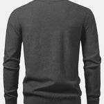 Checkerboard Textured Mock Neck Sweater