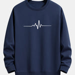 Heartbeat Print Relax Fit Sweatshirt