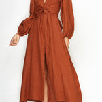FRONT BUTTONS MULTI-WAY WRAP DRESS