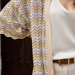 patterned bell sleeve jacket