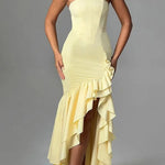 Sexy Off-shoulder Slim Fit Irregular Hem Maxi Dress