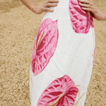 Strapless Printed Bodycon Midi Skirt