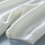 Simple Solid Color Round-Neck Short Sleeves Sweater