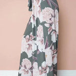 High waist loose printed casual wide-leg trousers