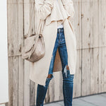 Fireside Pocketed Oversized Drape Neckline Knit Cardigan