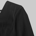 Cape Split-Joint Tied Waist V-Neck Mini Dresses