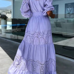 Loose Lace Hollow Long Skirt