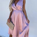 Hold You In My Memory Satin Midi Dress
