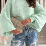 FIERRA pastel pink sweater with wool