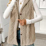 Rhea ��� Hooded Knit Button Vest