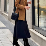 Vintage Brown Women's Suede Trench Coat
