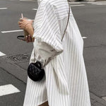 Long Sleeves Loose Buttoned Striped Lapel Blouses&Shirts Tops